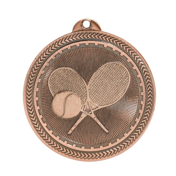 2" Antique Bronze Tennis Laserable BriteLazer Medal
