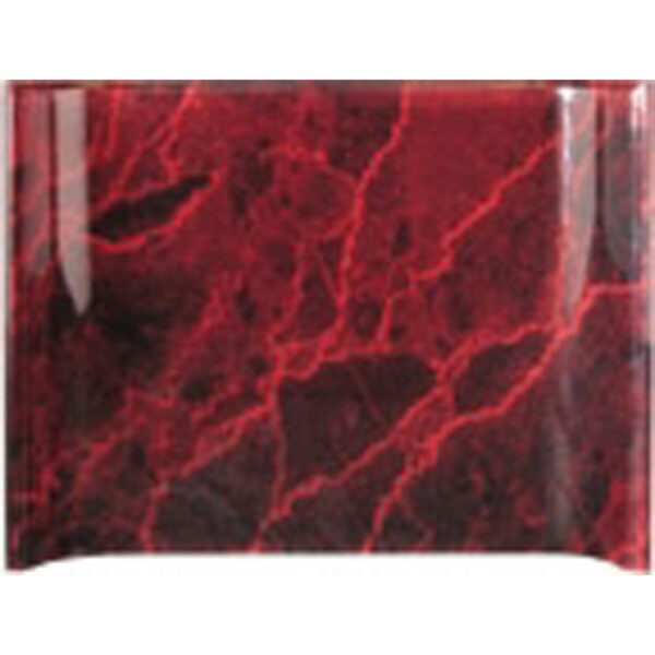 6" x 4" Red Marbleized Acrylic Crescent
