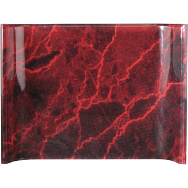8" x 6" Red Marbleized Acrylic Crescent
