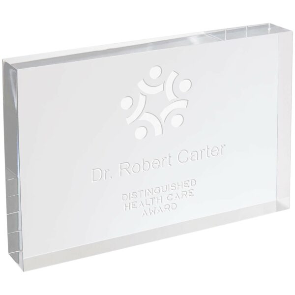 5" X 7" Clear Rectangle No Bevel Acrylic