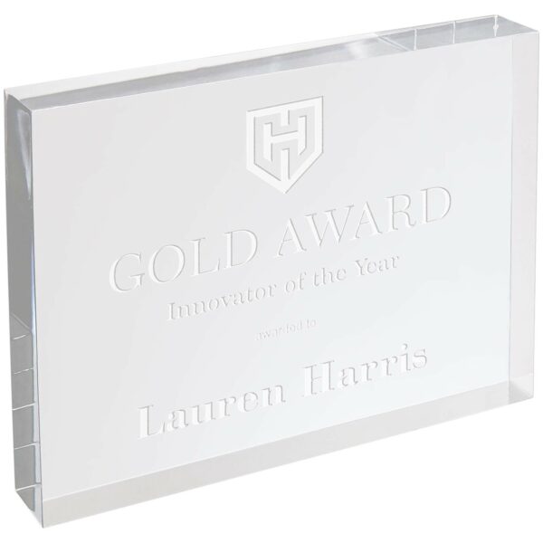 6" X 8" Clear Rectangle No Bevel Acrylic