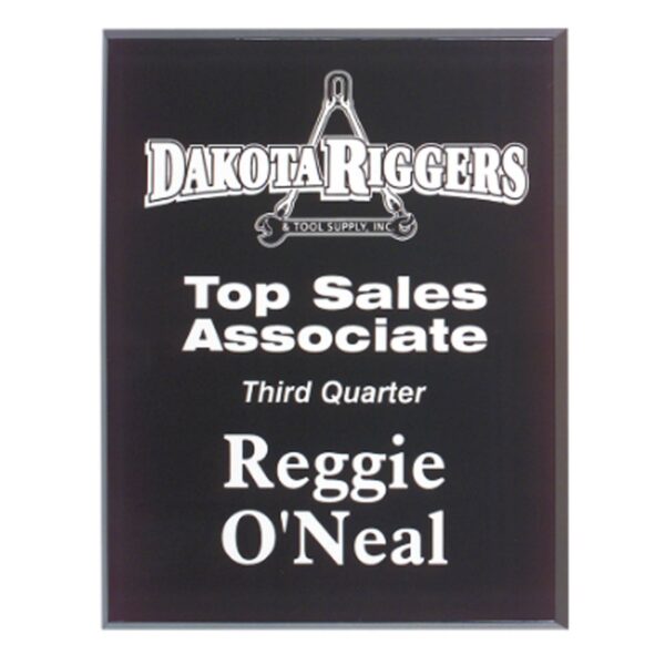 7" x 9" Solid Black Border Clear-Plaq Acrylic
