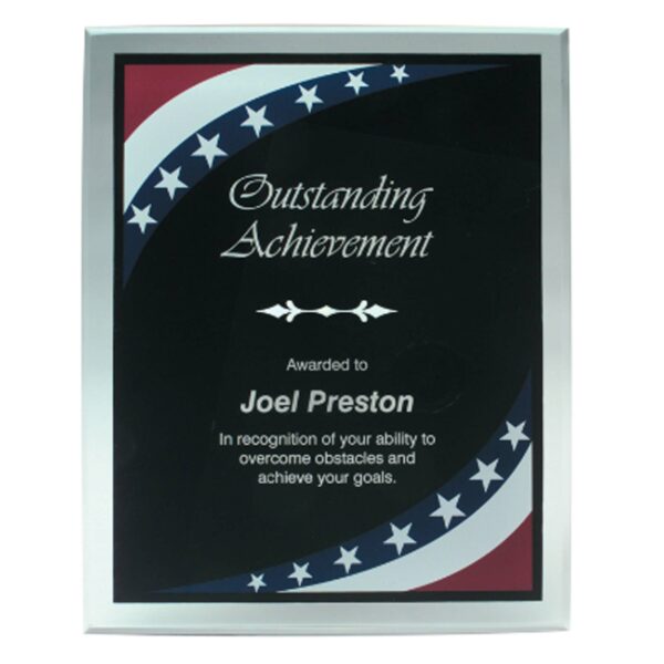 7" x 9" Stars & Stripes Border Clear-Plaq Acrylic