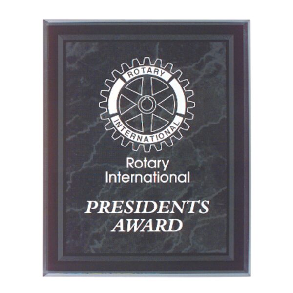 9" x 11" Black Marble Border Clear-Plaq Acrylic