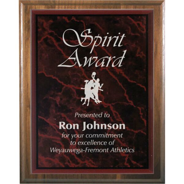 6" x 8" Red Marble Acrylic Plaque Plate