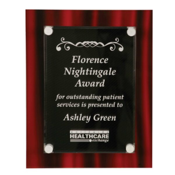 8" x 10" Red Velvet Stand-Off Acrylic Plaque