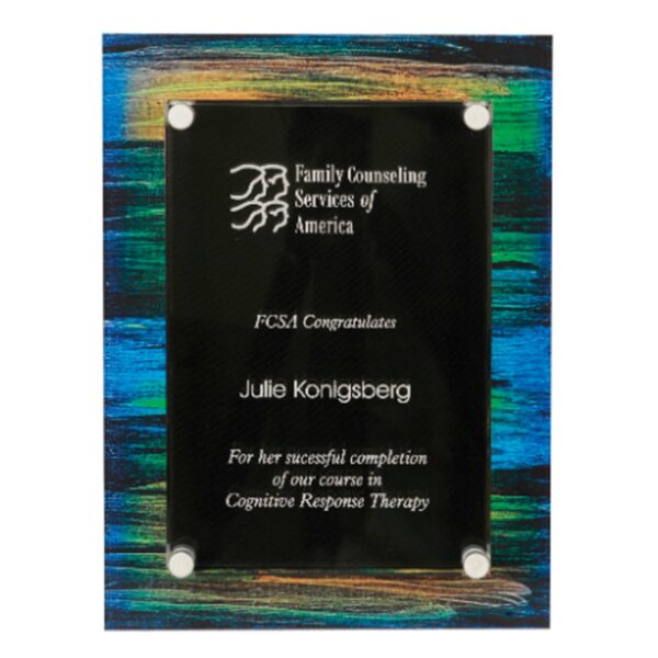 9" x 12" Painted Stand-Off Acrylic Plaque