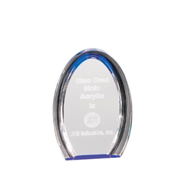 7" Blue Oval Halo Acrylic