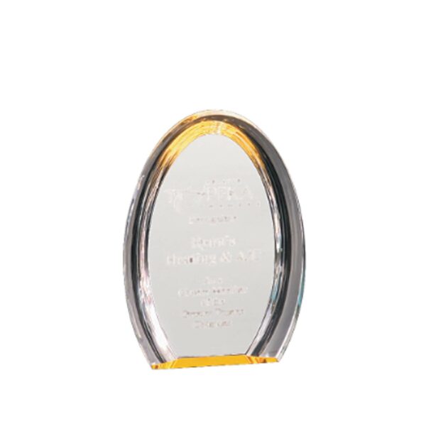 7" Gold Oval Halo Acrylic