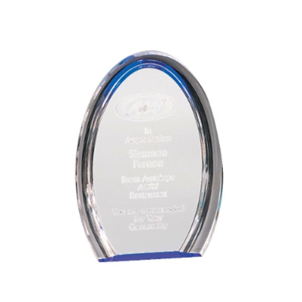 8" Blue Oval Halo Acrylic