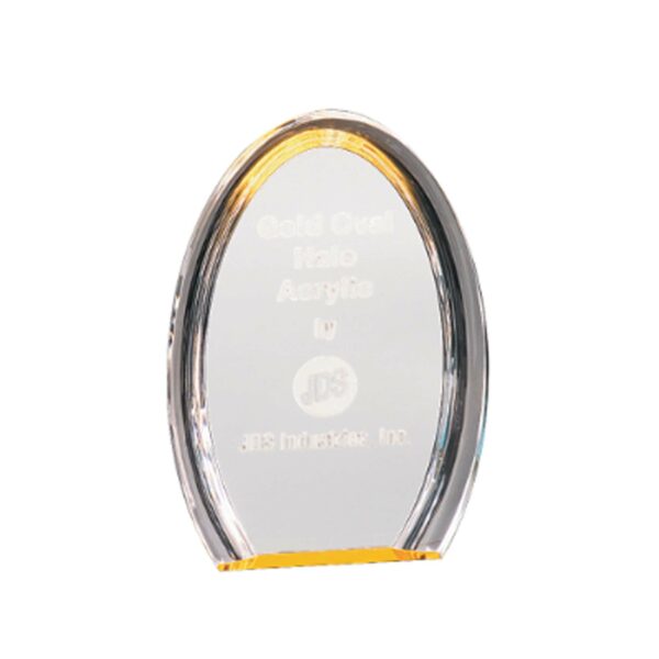 8" Gold Oval Halo Acrylic