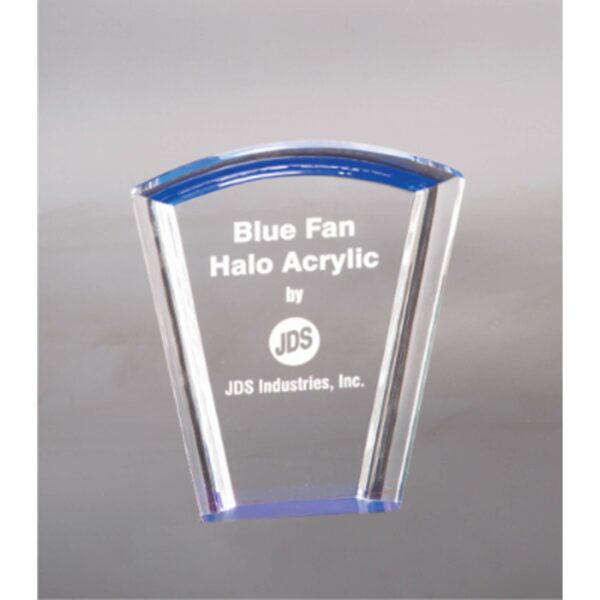 7" Blue Fan Halo Acrylic