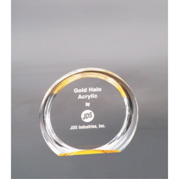 5 3/8" Gold Round Halo Acrylic