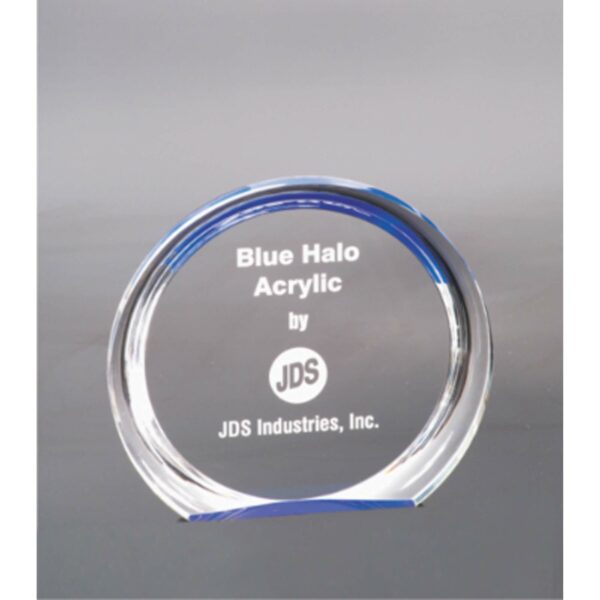 6 3/8" Blue Round Halo Acrylic