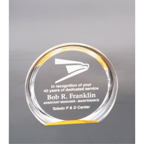 6 3/8" Gold Round Halo Acrylic
