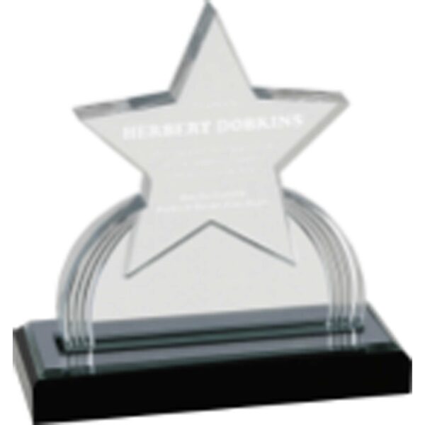 6 1/4" Silver Carved Star Impress Acrylic