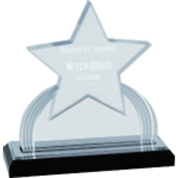 7 1/4" Silver Carved Star Impress Acrylic