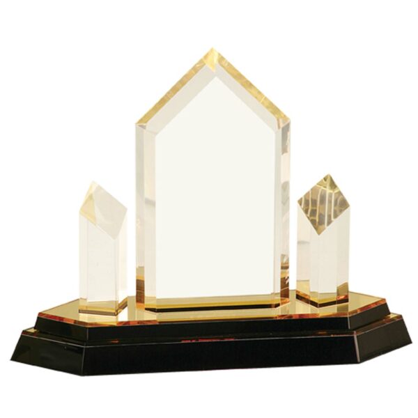 8 1/4" Gold Jewel Tower Impress Acrylic