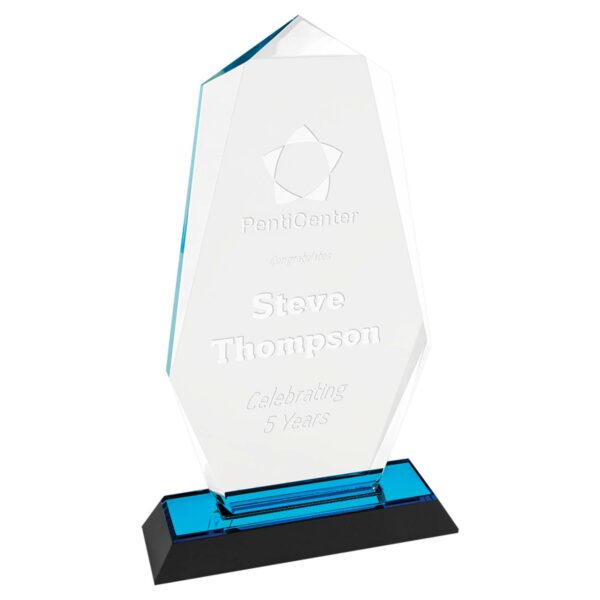 9" Blue Octagon Point Impress Acrylic
