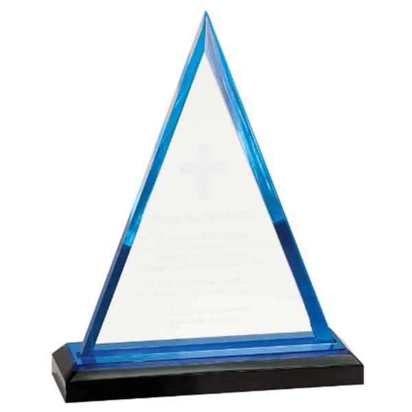 8 3/4" Blue Triangle Impress Acrylic