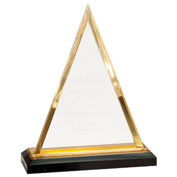 8 3/4" Gold Triangle Impress Acrylic