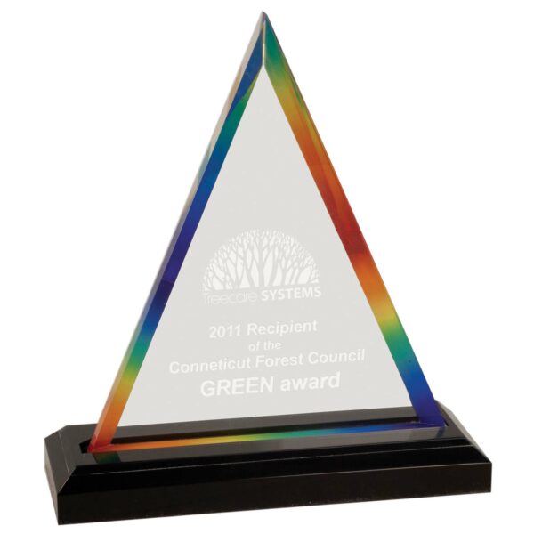 8 3/4" Rainbow Triangle Impress Acrylic
