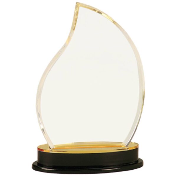 8 1/4" Gold Flame Impress Acrylic