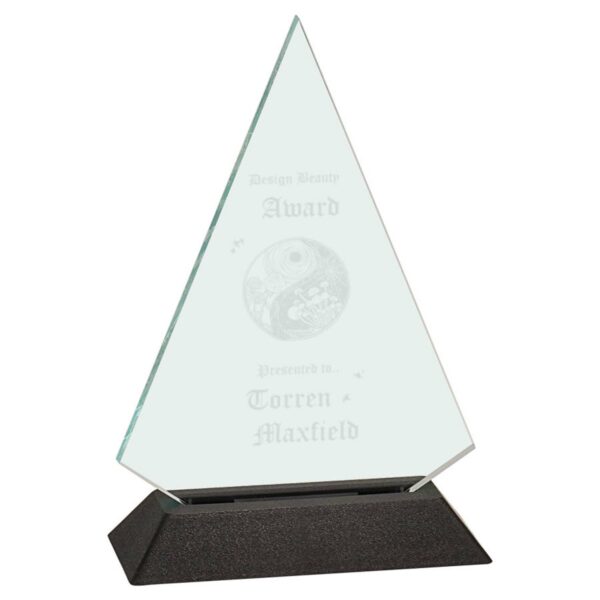 5" x 7" Jade Triangle Pop-In Acrylic (Base not included)