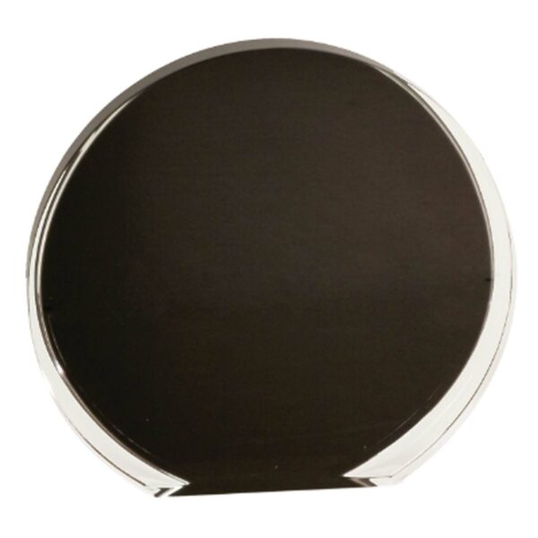 6 1/4" Black/Clear Luminary Circle Acrylic