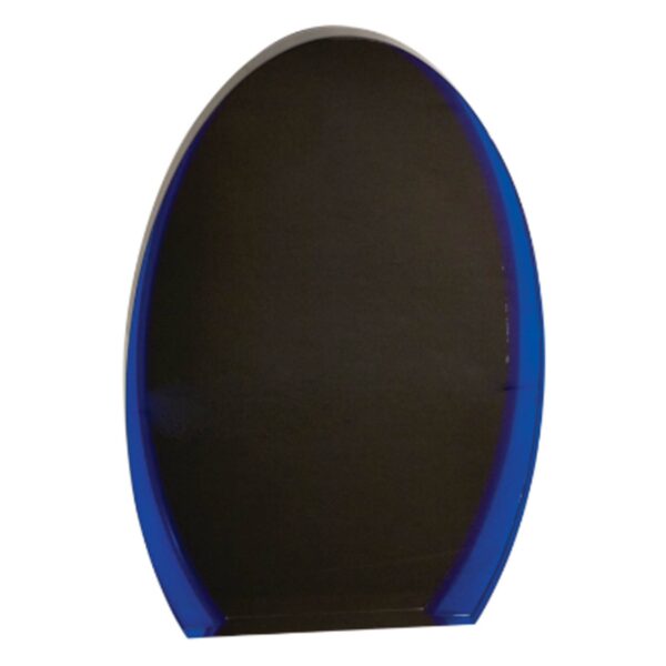 7" Black/Gold Luminary Oval Acrylic