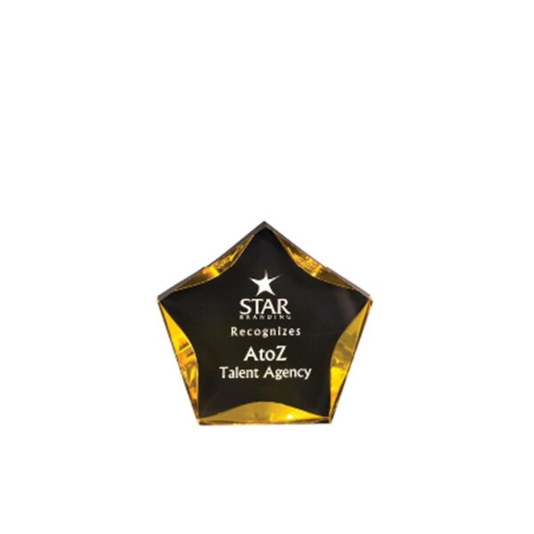 5" Black/Gold Luminary Star Acrylic