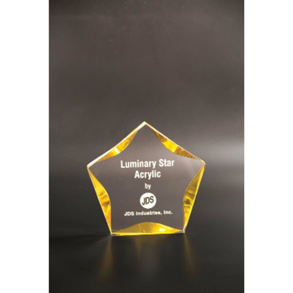 5" Clear/Gold Luminary Star Acrylic