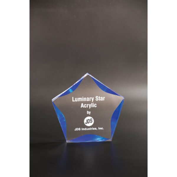 7" Clear/Blue Luminary Star Acrylic