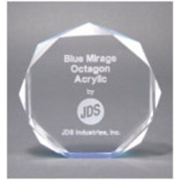 5" Blue Octagon Acrylic Award