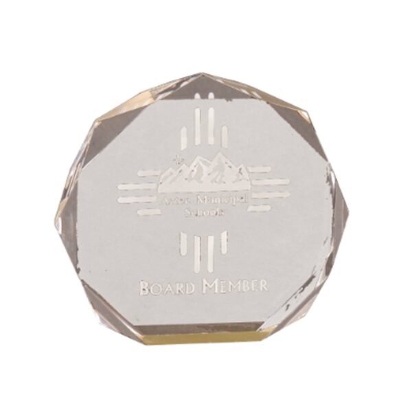 5" Gold Octagon Acrylic Award
