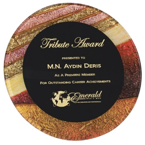 8 1/2" Autumn Harvest Round Acrylic Art Plaque with Easel & Hanger