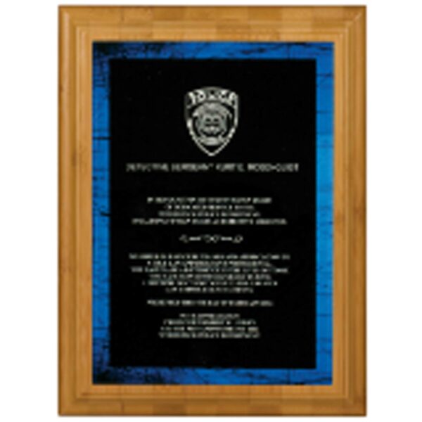 5 7/8" x 7 7/8" Blue Galaxy Acrylic Plaque Plate