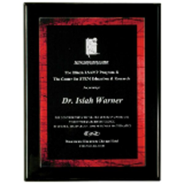 5 7/8" x 7 7/8" Red Galaxy Acrylic Plaque Plate