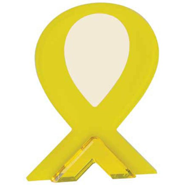 7" Yellow Ribbon Standup Acrylic
