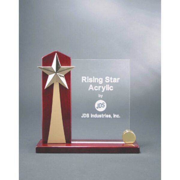 9" x 8 1/2" Clear Rising Star Acrylic