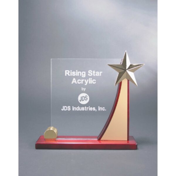 9" x 8 1/2" Swooping Rising Star Acrylic