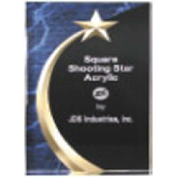 6" Blue Marble Square Shooting Star Acrylic
