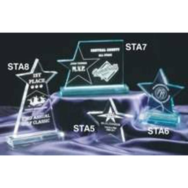 5" x 5" Clear Star Acrylic Paperweight
