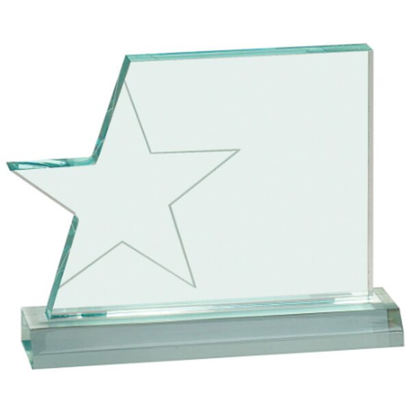 7 1/4" x 5 1/4" Jade Star Page Acrylic with 7 1/2" Base