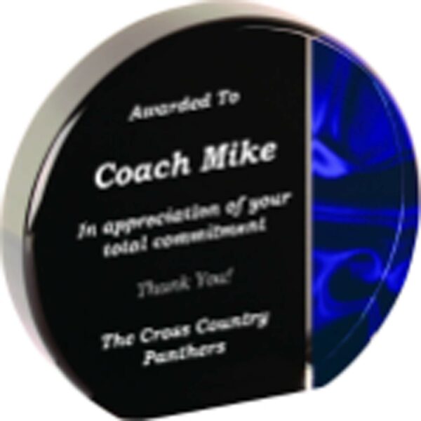 5" Round Blue Velvet Acrylic