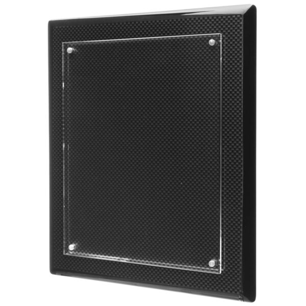 8" x 10" Carbon Fiber Piano Finish Floating Acrylic Plaque