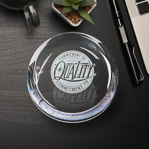 Slant Top Paperweight 3-1/2" Dia.