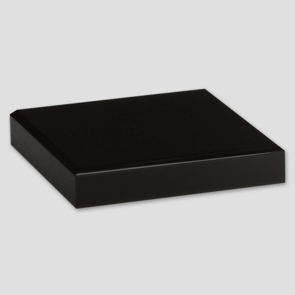 Black Glass Base 4" x 4"