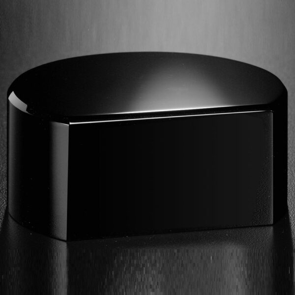 Black Glass Base - Cut Circle 1-1/2" H