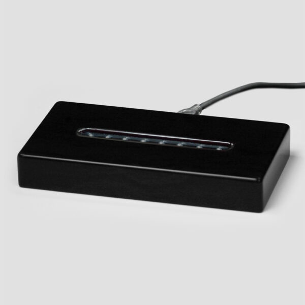 Black Piano Finish Lighted Rectangle Base 6-1/2"